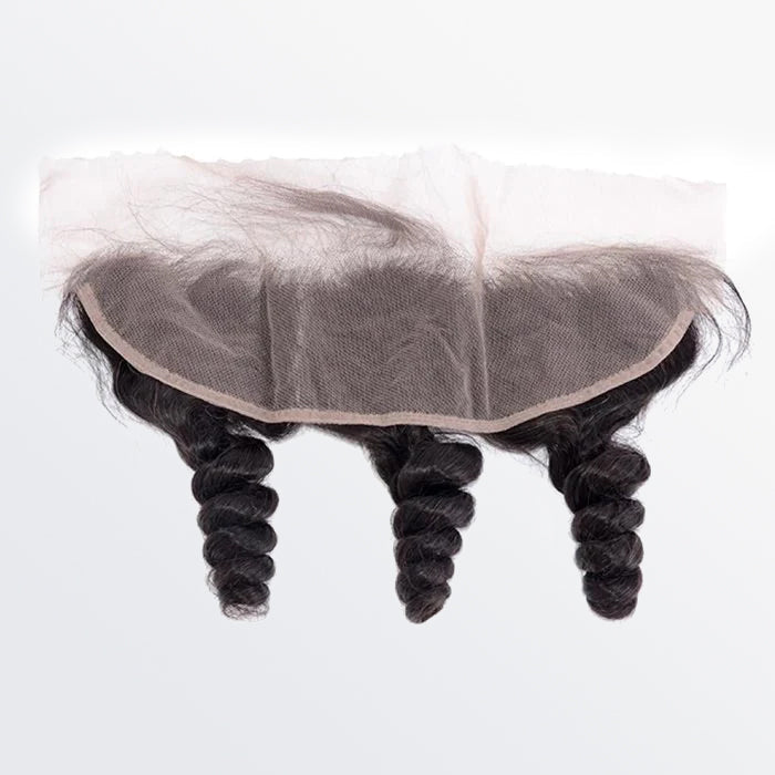 14-20 Inch 13" x 4" Loose Wavy Free Parted Frontal #1B Natural Black